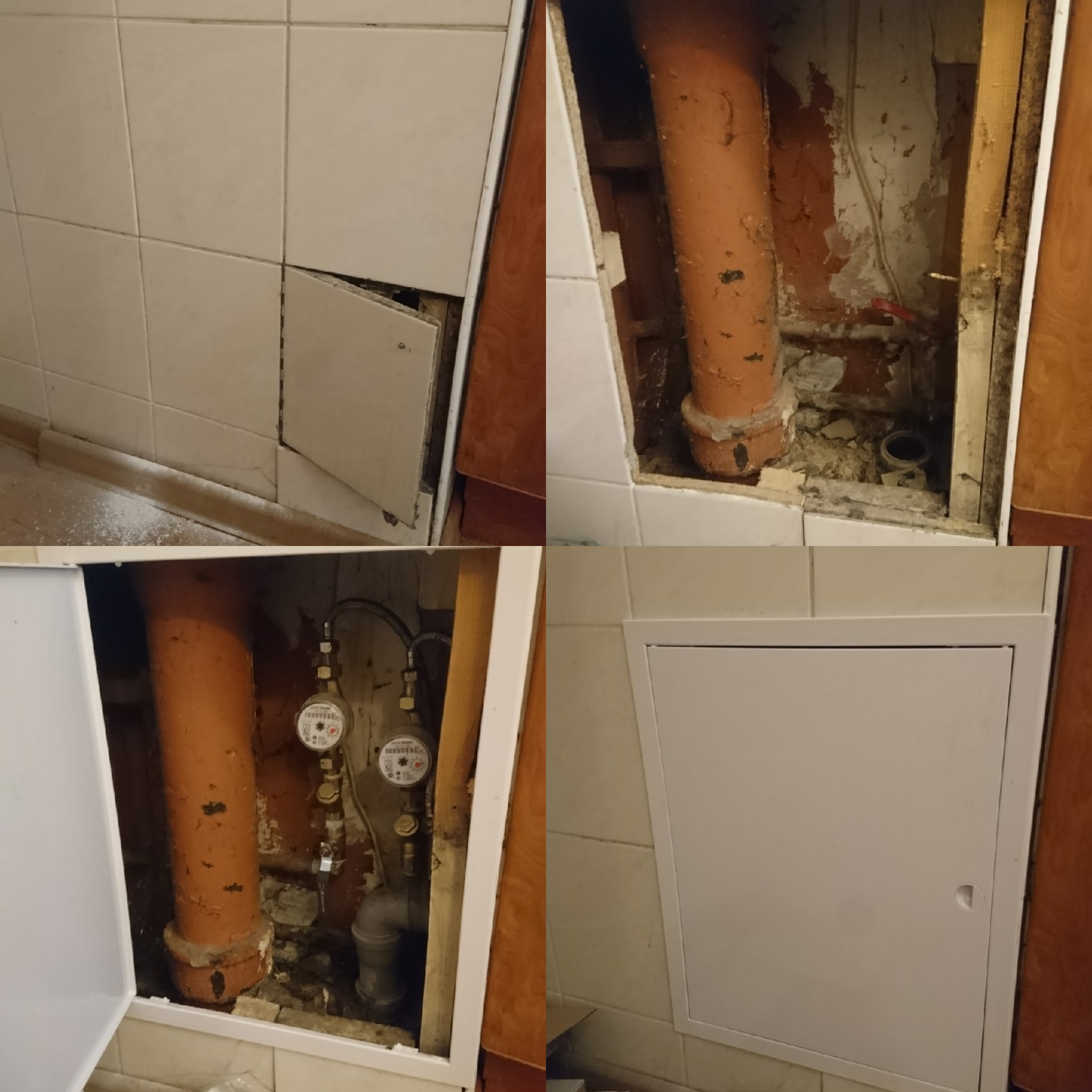 Замена доступа к стояку и установка счётчиков